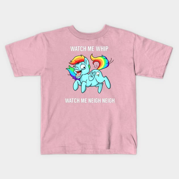 Watch Me Neigh Neigh Kids T-Shirt by Spacey’s